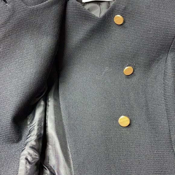 Ilie Wacs Vintage Black Suit Blazer Jacket Size 6 - Picture 6 of 8